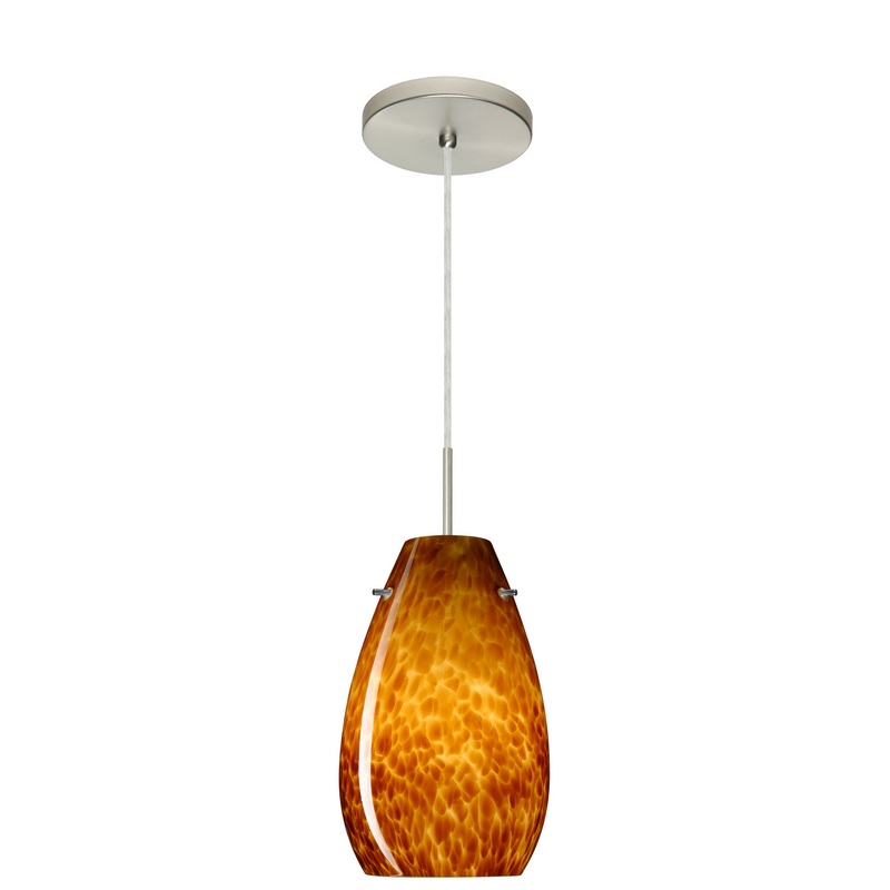 Besa 1JT-412618-LED-SN Pera One Light Pendant Satin Nickel