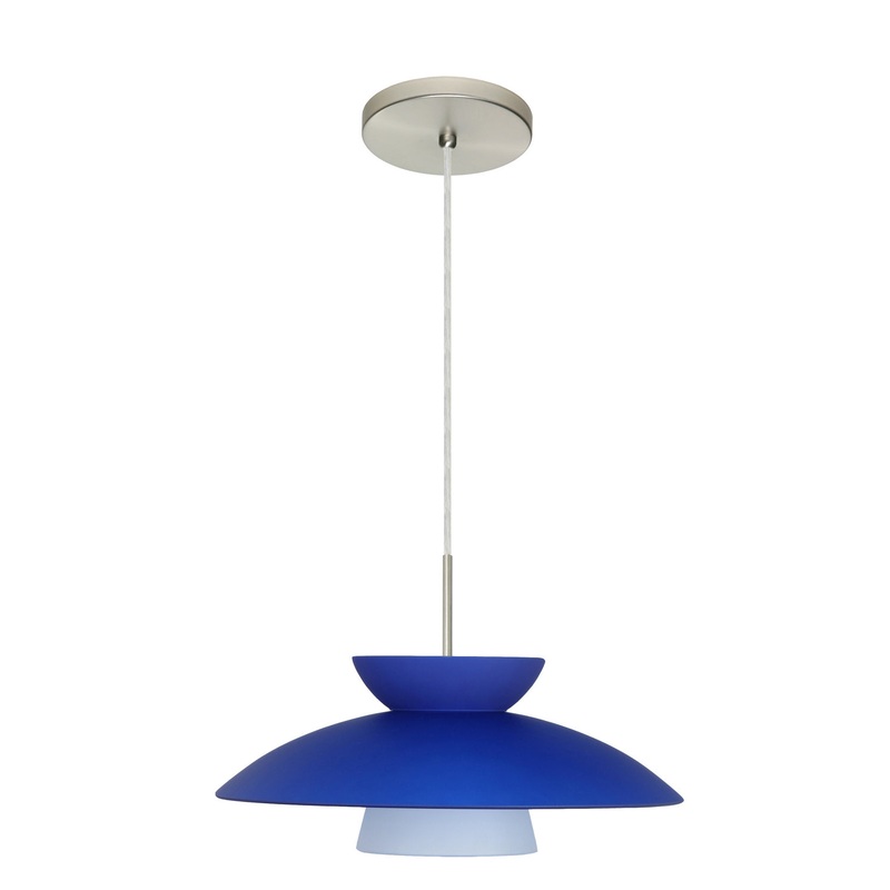 Besa 1JT-451323-LED-SN Trilo One Light Pendant Satin Nickel