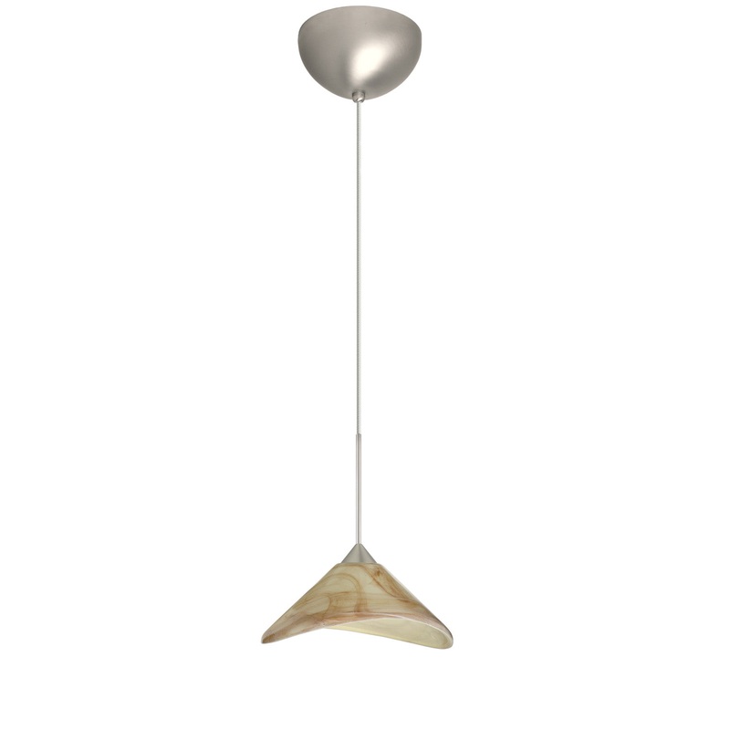 Besa 1XC-191383-LED-SN Hoppi One Light Pendant Satin Nickel
