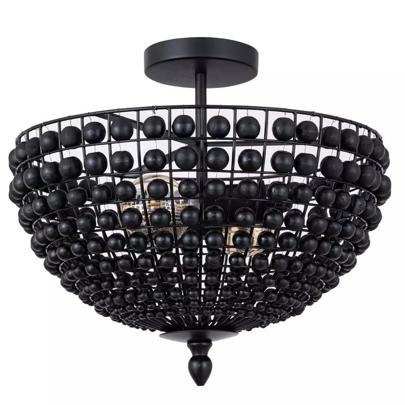Burkley 2-Light Semi Flush Matte Black