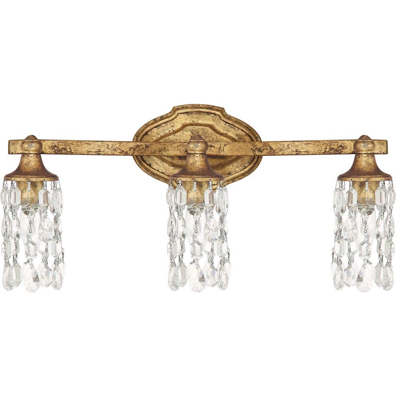 Capital Lighting 8523AG-CR Blakely 3 Light Vanity Antique Gold