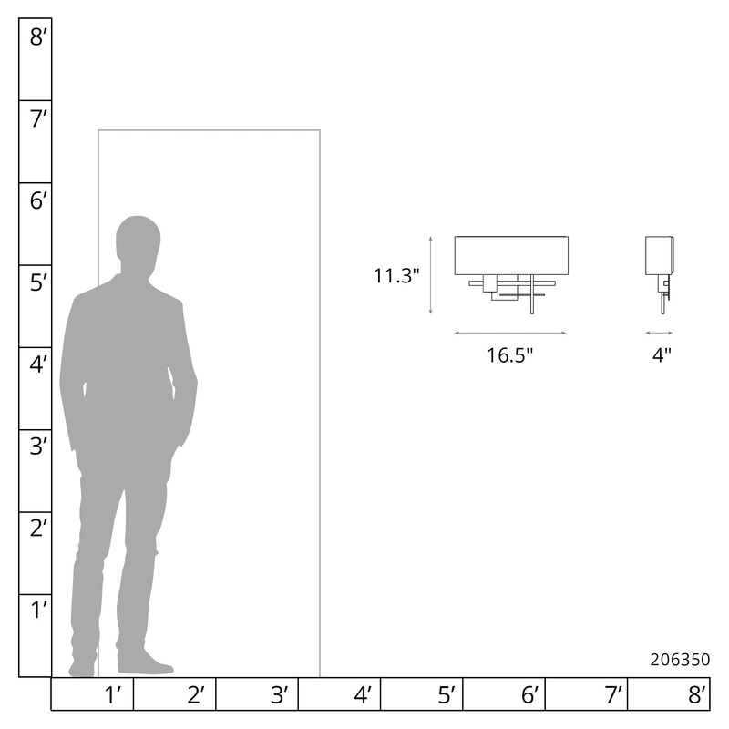 Cosmo Sconce Bronze White Flax Shade (SE)