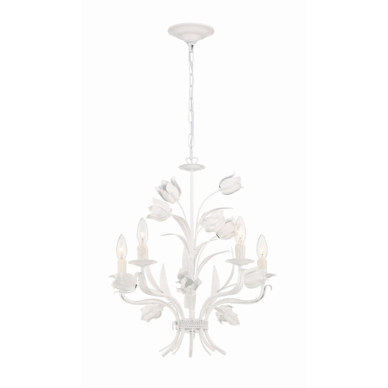 Crystorama 4815-WW Southport Five Light Chandelier Wet White