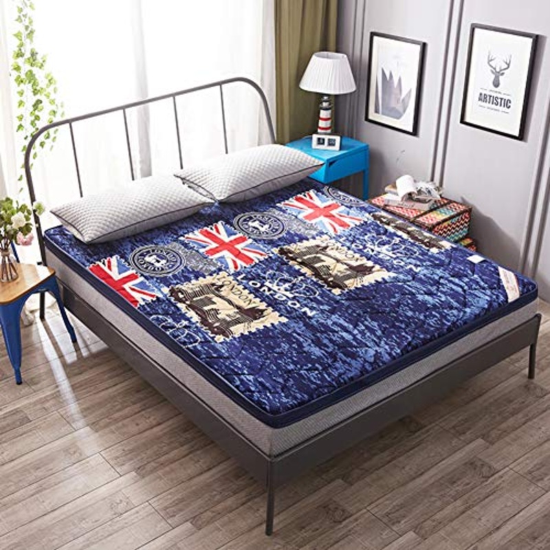 JiaQi Trapuntato Materasso Pieghevole,Tatami Futon Bed Ground,Spessore 5cm Morbidissimo Dormire Pad Ipoallergenico Materasso per Dormitorio Camera da Letto Home Decor-g 90x200x5cm(35x79x2inch)