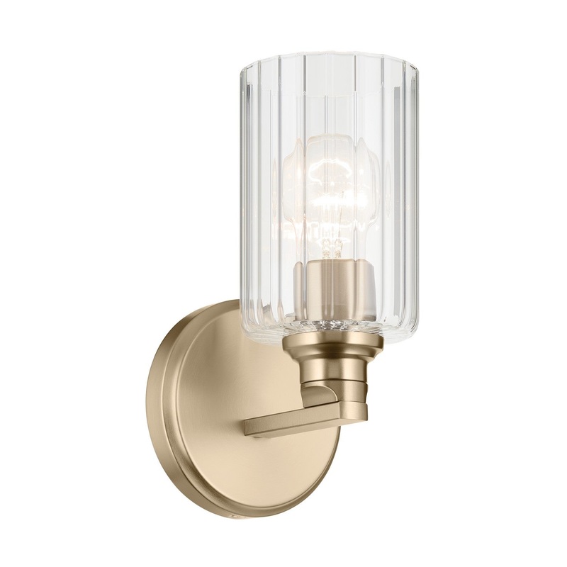 Kichler 55224CPZFLU One Light Wall Sconce, Champagne Bronze