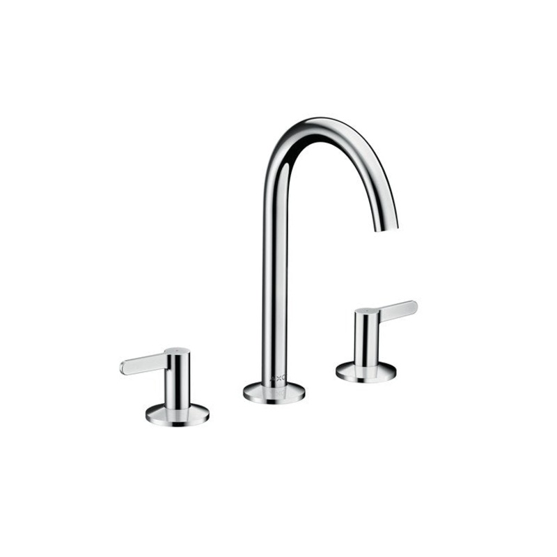 Lavatory Faucet One 170 Widespread 8 Inch Spread 2 Lever ADA WaterSense Chrome 1.2 Gallons per Minute Less Drain 3 Hole AirPower/Comfort Zone/EcoRight
