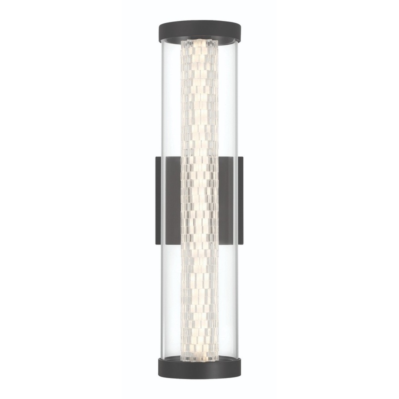LED Outdoor Wall Sconce from the Savron Collection in Black Finish by Eurofase