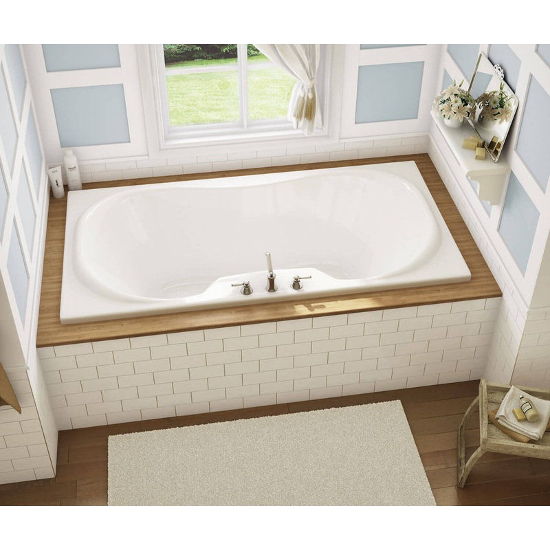 MAAX 101227-109-001-100 Cambridge 72 x 36 Acrylic Drop-in Center Drain Combined Hydrosens & Aerosens Bathtub in White
