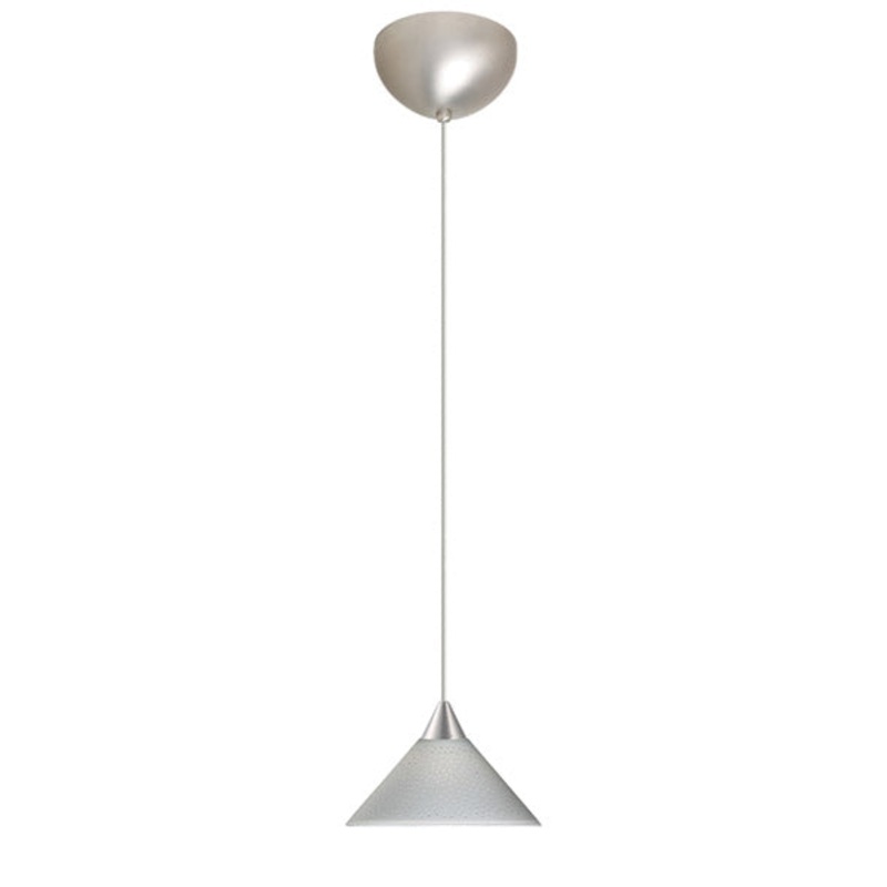 One Light Pendant from the Kona Collection in Satin Nickel Finish by Besa