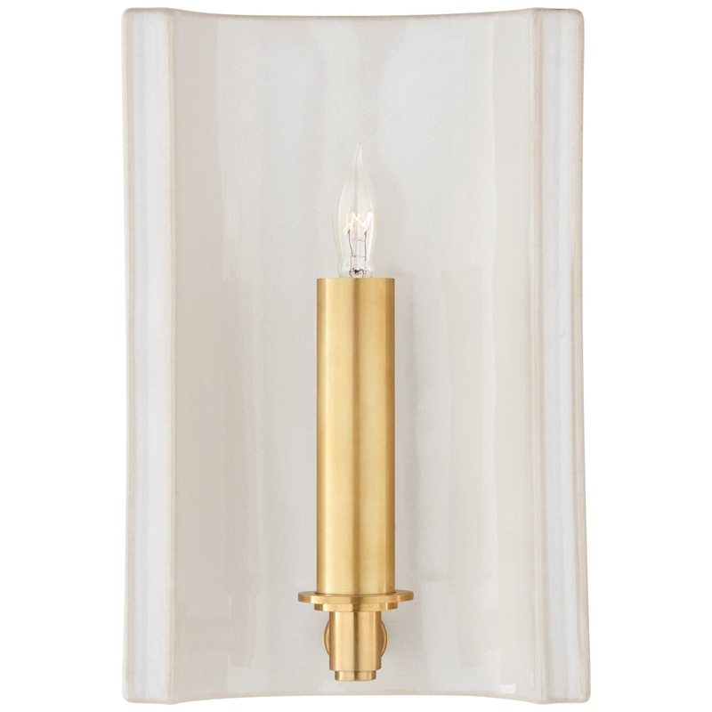 One Light Wall Sconce from the Leeds Collection in Ivory Finish by Visual Comfort Signature