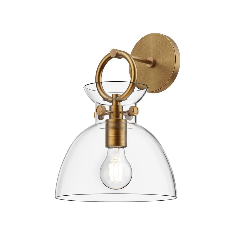 One Light Wall Sconce from the Waldo Collection in Aged Gold Finish by Alora