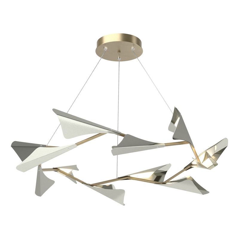 Plume 12-Light LED Pendant Soft Gold Sterling
