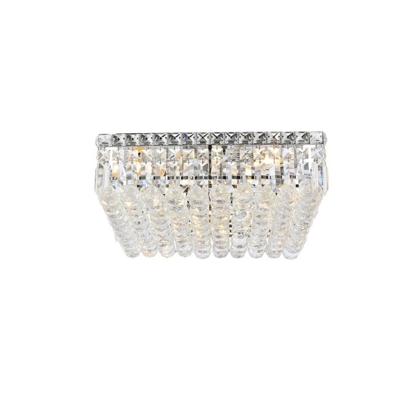 Six Light Flush Mount from the Maxime Collection in Chrome Finish by Elegant Lighting