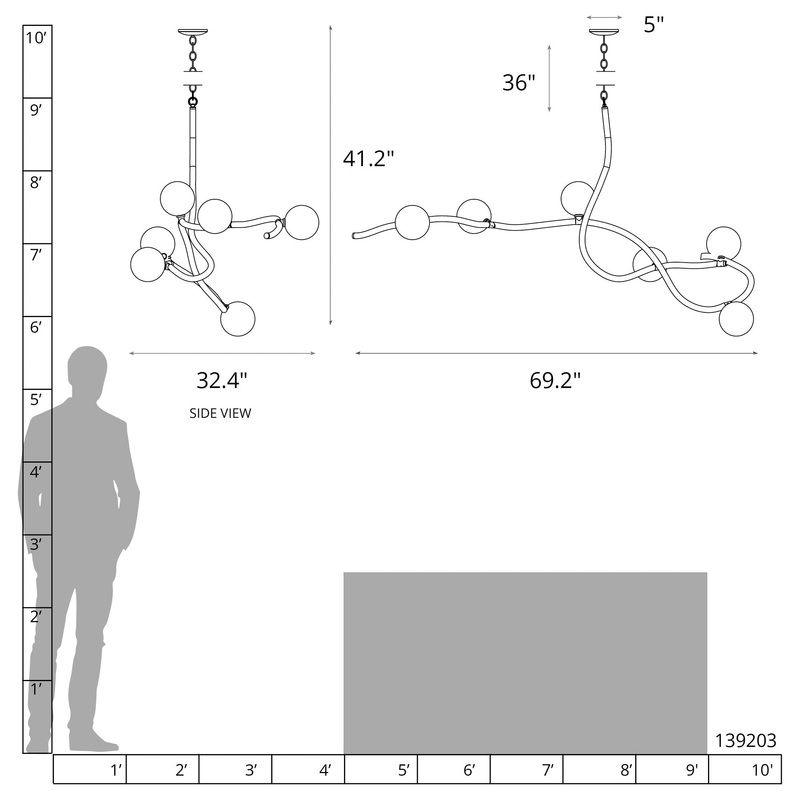 Slide XL 6-Light Pendant Ink