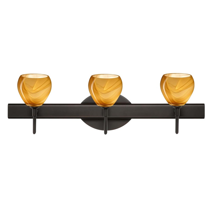 Three Light Wall Sconce from the Tay Tay Collection in Bronze Finish by Besa