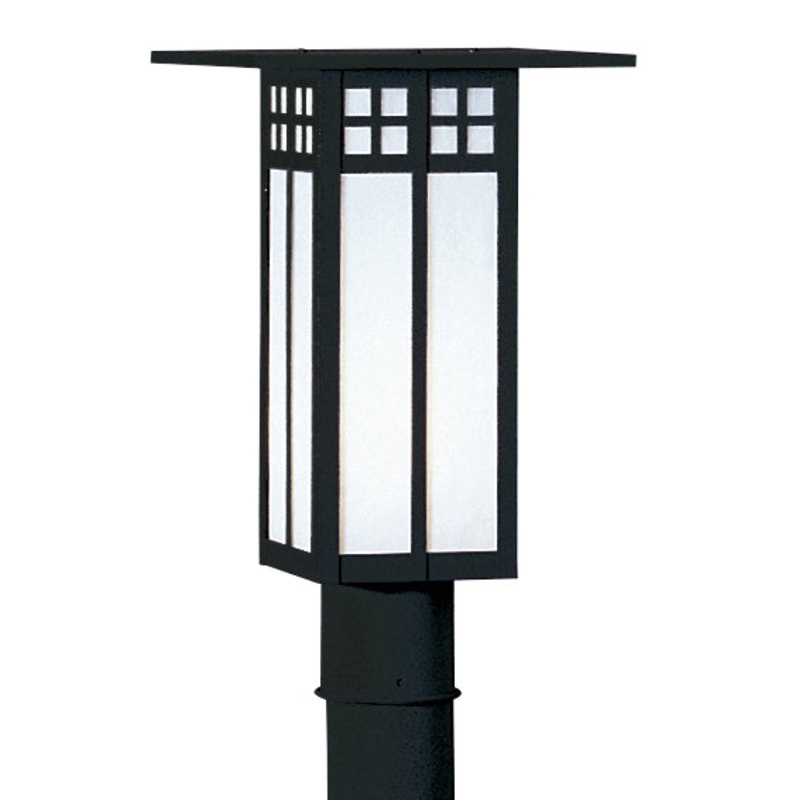 Arroyo GP-9LWO-BK Glasgow One Light Post Mount Satin Black