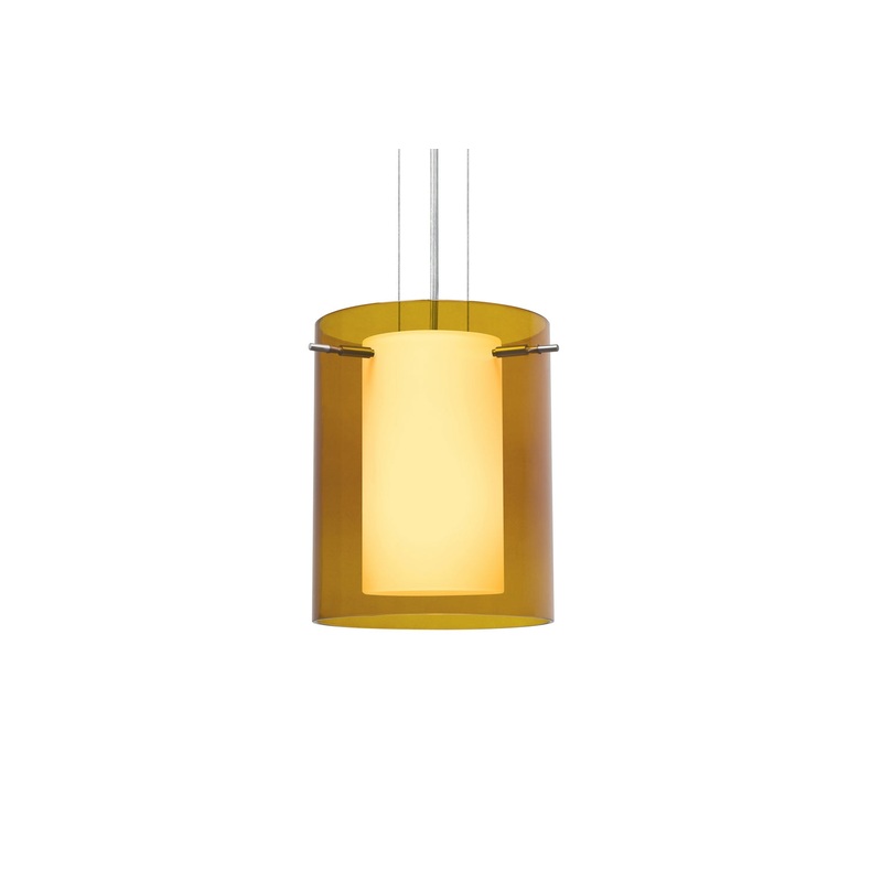 Besa 1KG-G00607-SN Pahu One Light Pendant Satin Nickel