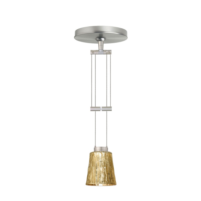 Besa 1XA-5125GF-SN Nico One Light Pendant Satin Nickel