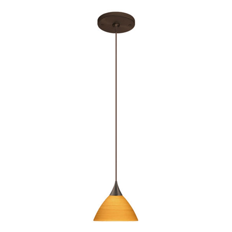 Besa 1XP-1743OK-BR Domi One Light Pendant Bronze (Discontinued)