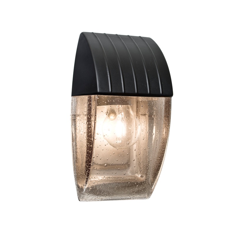 Besa AQUACP-CL-BK Costaluz Aqua One Light Outdoor Wall Sconce Black
