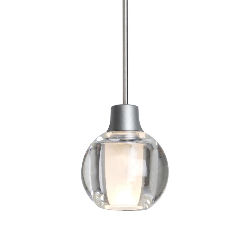 Besa X-BOCA3CL-LED-SN Boca 3 One Light Pendant Satin Nickel