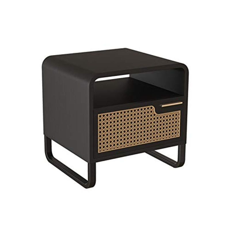Comodino, in Legno Intrecciato con Cassetti Comodino di Lusso Leggero, per Camera da Letto/Soggiorno/Corridoio