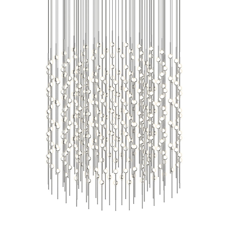 Constellation 48″ Centaurus Cylinder LED Pendant Satin Nickel with White Optical Acrylic 3000K