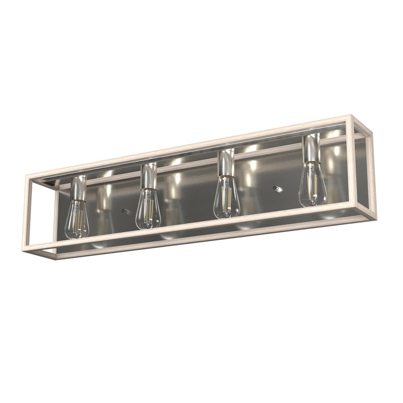 Four Light Vanity from the Squire Manor Collection in Brushed Nickel Finish by Hunter