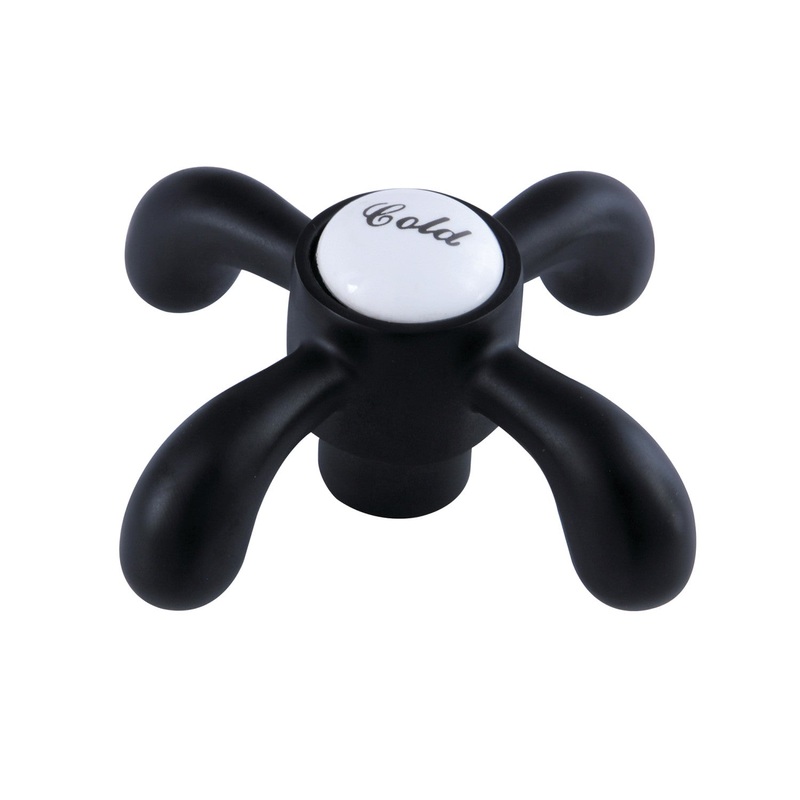 French Country KSH7980TXC Cold Metal Cross Handle, Matte Black