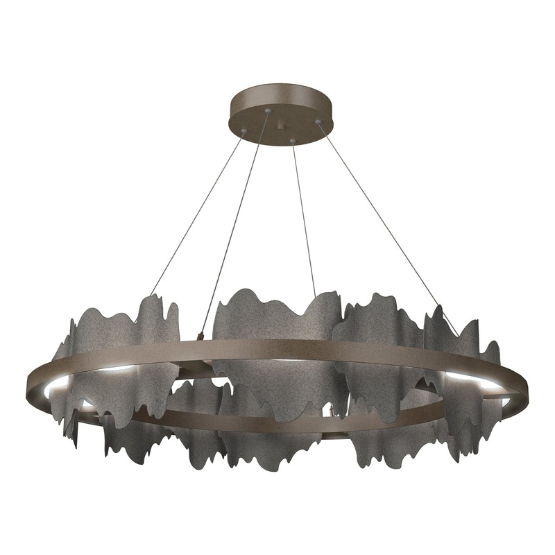 Hildene Circular LED Pendant Bronze Natural Iron