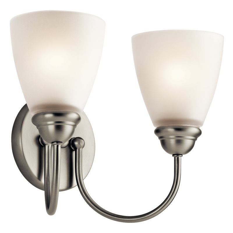 Kichler 45638NI Two Light Bath, Brushed Nickel