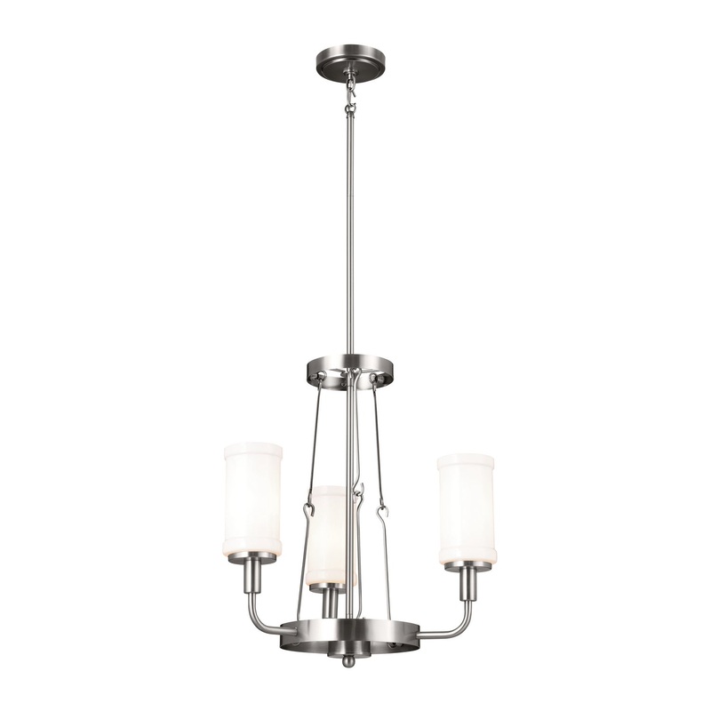 Kichler 52450CLP Three Light Mini Chandelier, Classic Pewter