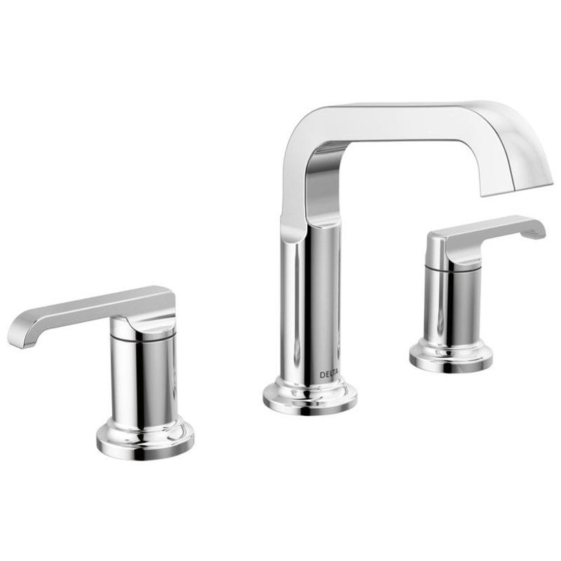 Lavatory Faucet Tetra Widespread 4-16 Inch Spread 2 Lever ADA WaterSense Lumicoat Chrome 1.2 Gallons per Minute 5-3/4 Inch