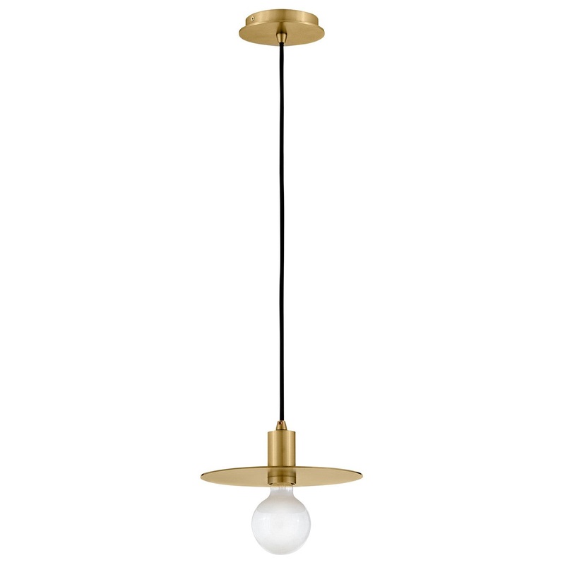 LED Convertible Pendant from the Lulu Collection in Lacquered Brass Finish by Lark