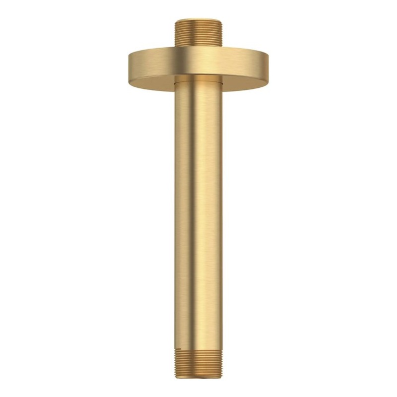 Shower Arm Universal Rain with Escutcheon Brushed Cool Sunrise 6 Inch 1/2 IN NPT Metal Ceiling Mount