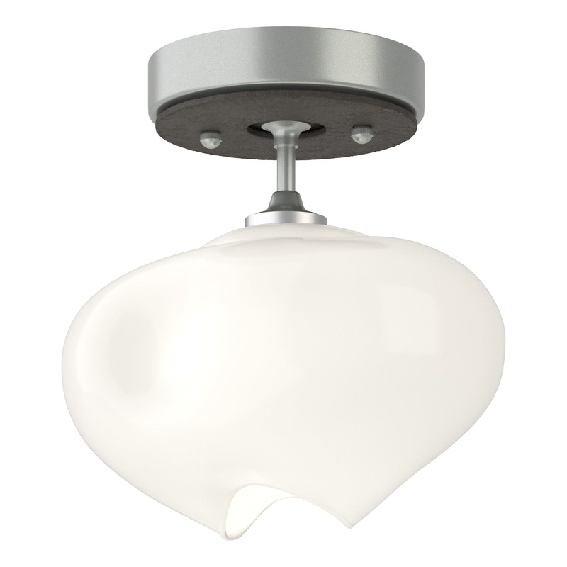 Ume 1-Light Semi-Flush Vintage Platinum Dark Smoke