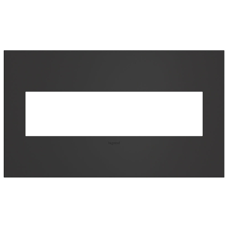 Wall Plate from the Adorne Collection in Satin Black Finish by Legrand