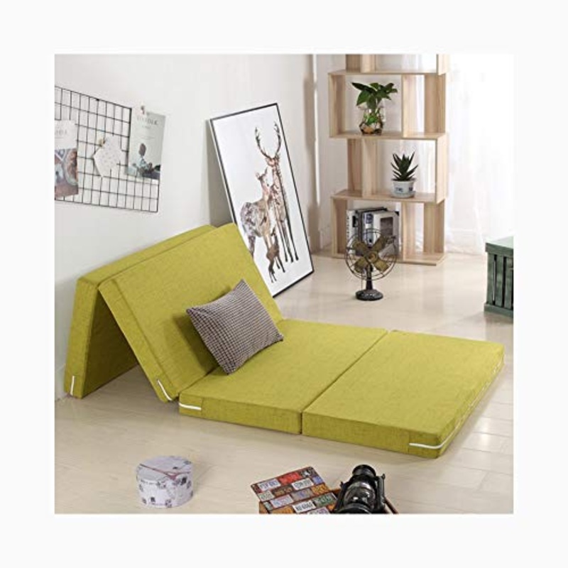 YANGLY 8 Centimetri di Spessore Materasso Pieghevole Multifunzione 4 Fold Materasso for I Giochi di Gioco, Picnic, Yoga, Tatami (Color : Green, Size : 24x79inch)