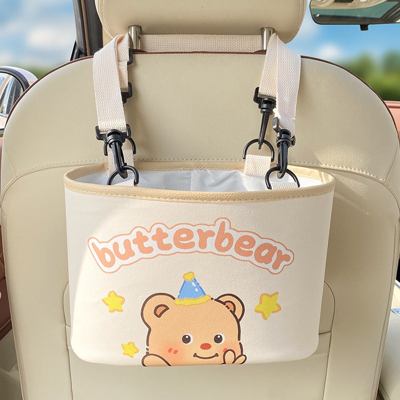 Adorable Bear Car Trash Holder – Keeps Your Car Tidy