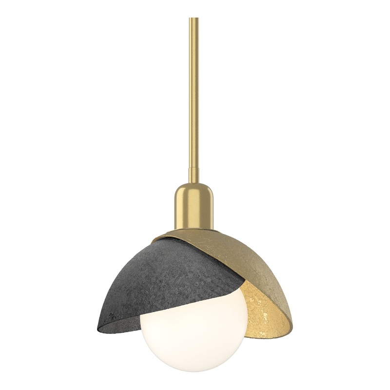 Brooklyn Double Shade Mini Pendant Modern Brass Ink