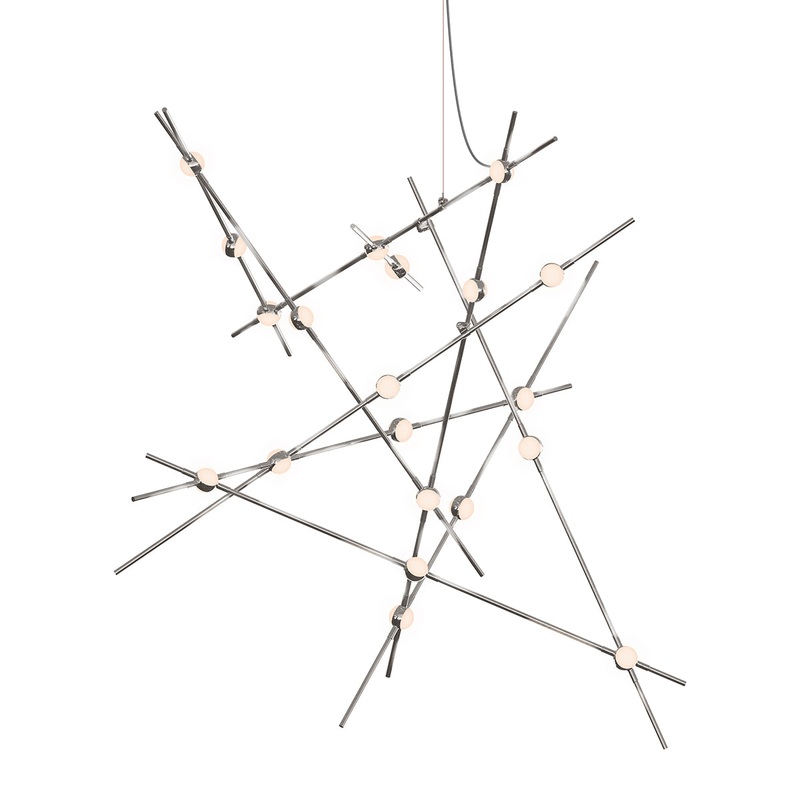 Constellation Aquila Major Satin Nickel with White Optical Acrylic 3000K 10′ Adjustable Cord/Cable