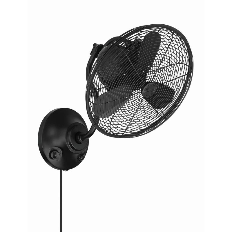 Craftmade BW116FB3 Bellows I Indoor/Outdoor 14″Wall Fan Flat Black