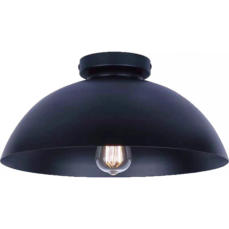 Eddie 1-Light Semi Flush Matte Black