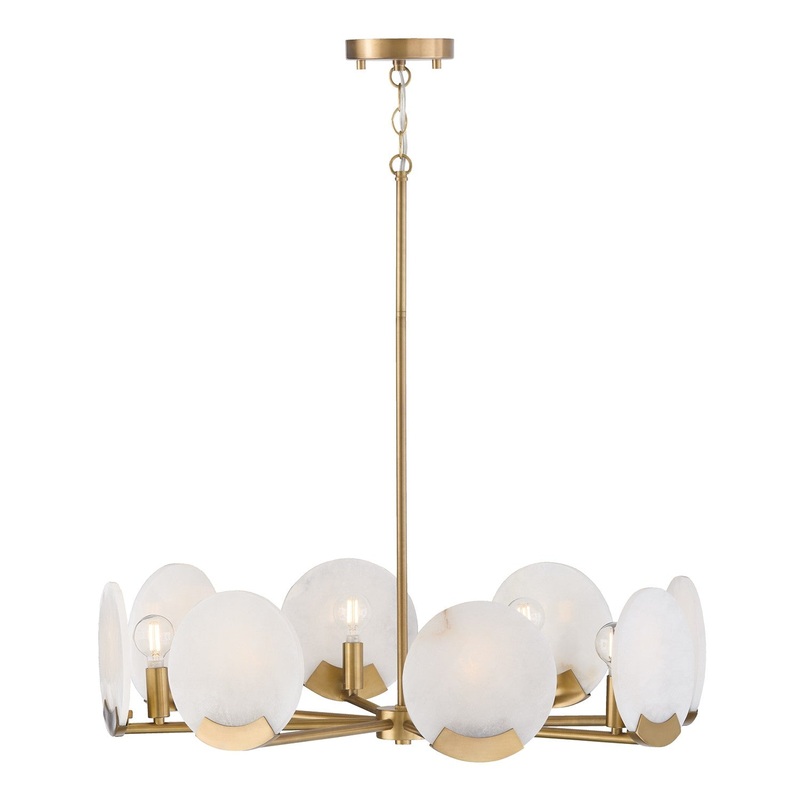 Eight Light Chandelier from the Oriya Collection in Aged Brass Finish by Capital Lighting
