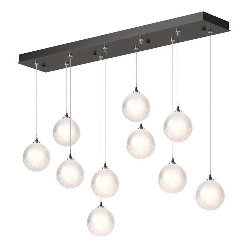 Fritz Globe 10-Light Pendant Dark Smoke