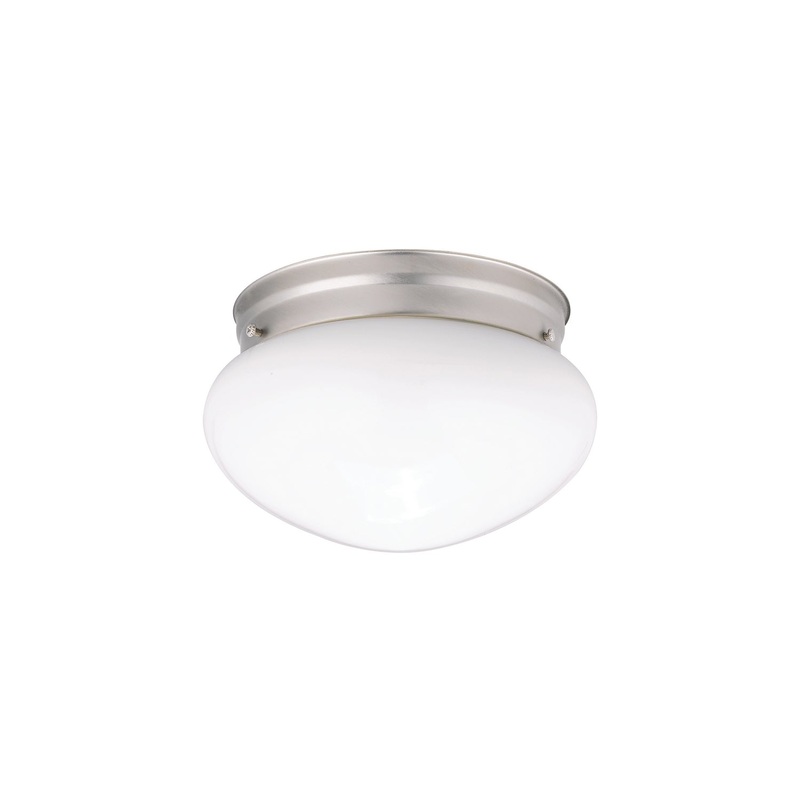 Kichler 206NI One Light Flush Mount, Brushed Nickel