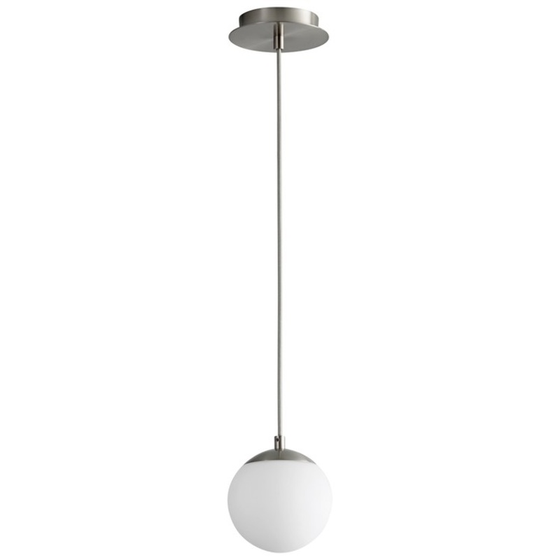Luna Single-Light 6″ Globe Pendant – Satin Nickel