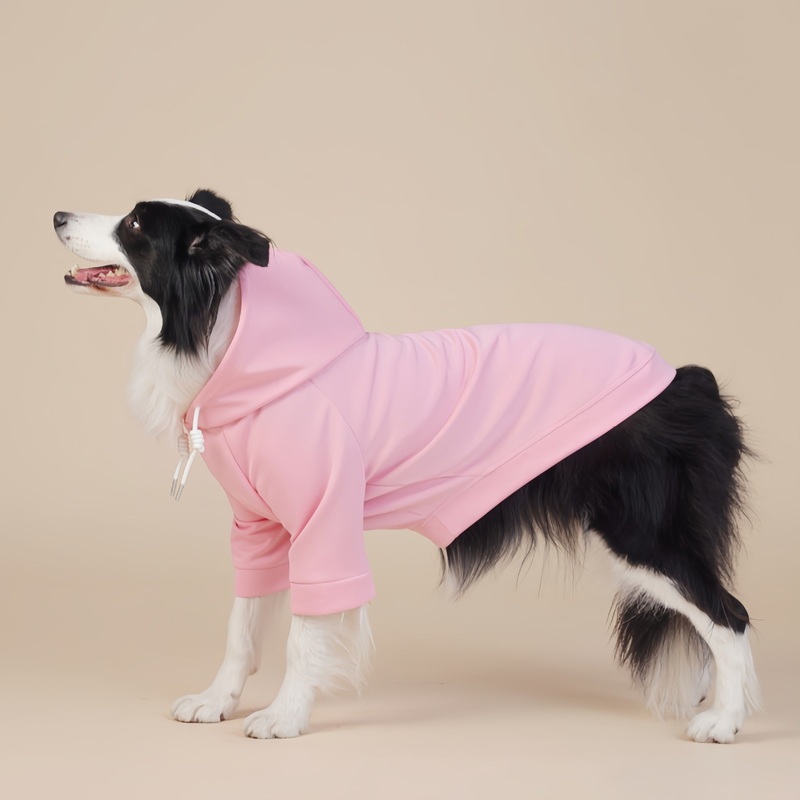 Pink Classic Dog Sweatshirt with Hood & Drawstrings – For Large Dogs (Size : 7XL)