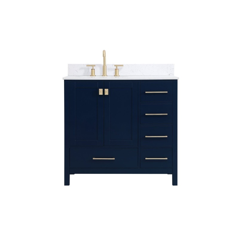 Bathroom Vanity Set from the Irene Collection in Blue Finish by Elegant Lighting