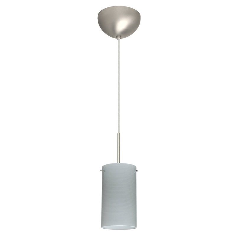 Besa 1BC-4404KR-MED-SN Stilo One Light Pendant Satin Nickel